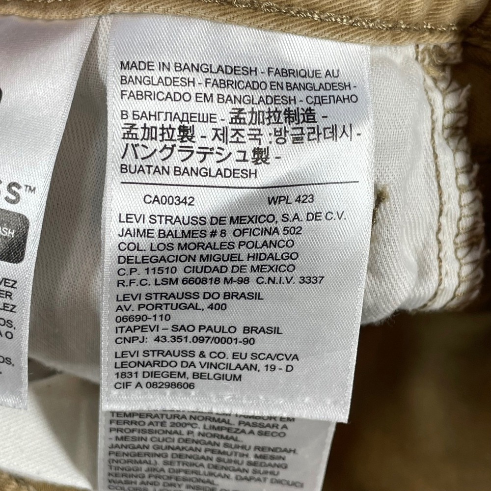 Levi's Men's 514 Straight Fit Jeans Tan Brown Khaki Denim Size 30x32 - Picture 5 of 9